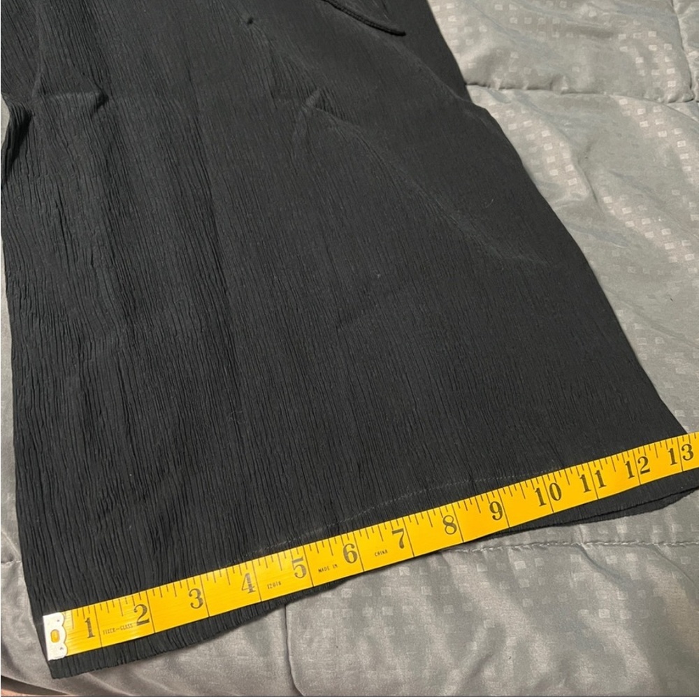 Anthropologie black one piece jump suit romper tie belt size 10 - Picture 9 of 10